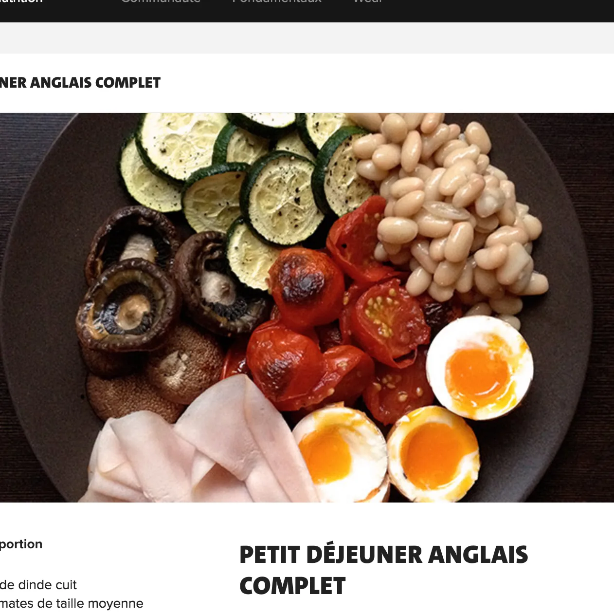 PETIT DEJEUNER ANGLAIS COMPLET