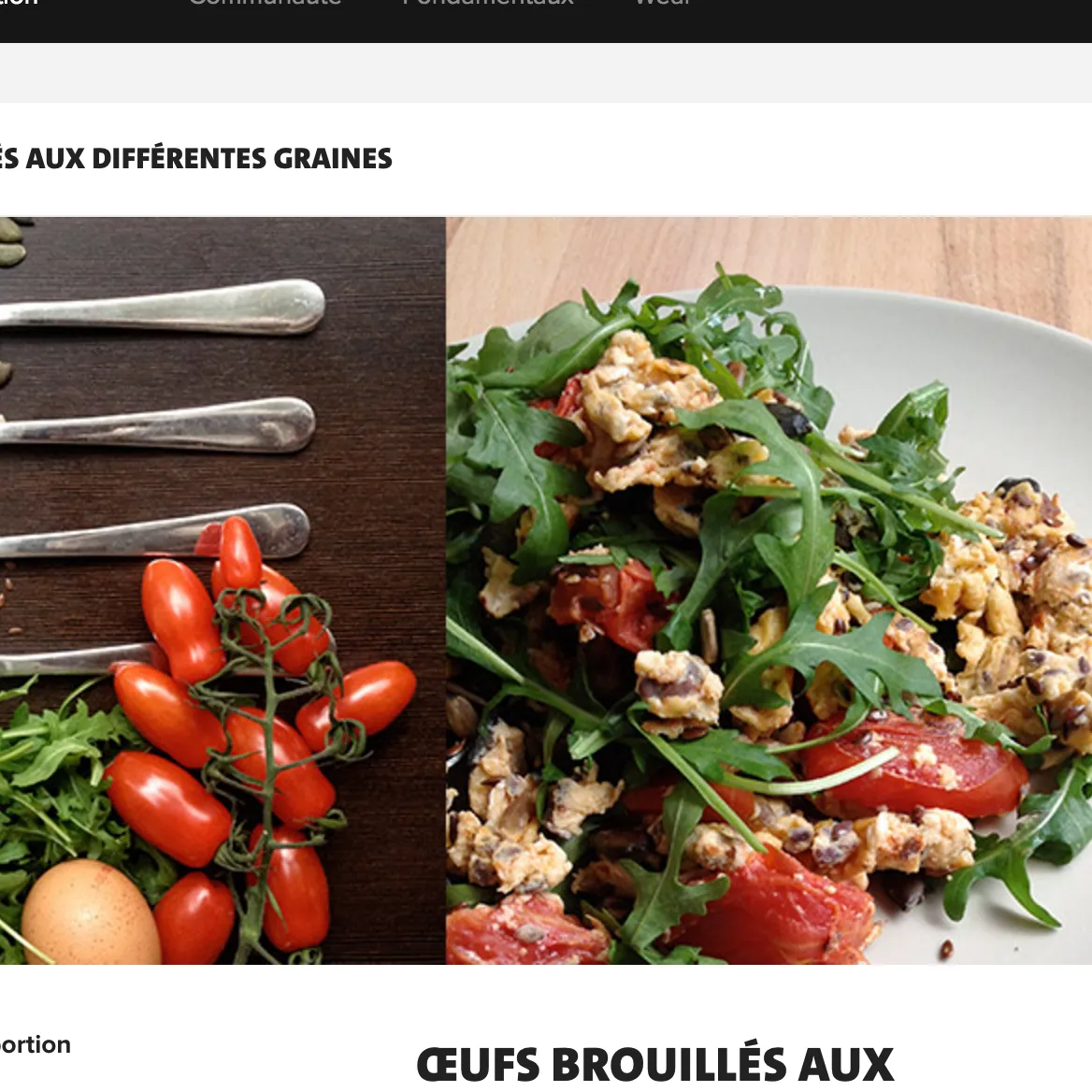 CEUFS BROUILLES AUX DIFFERENTES GRAINES
