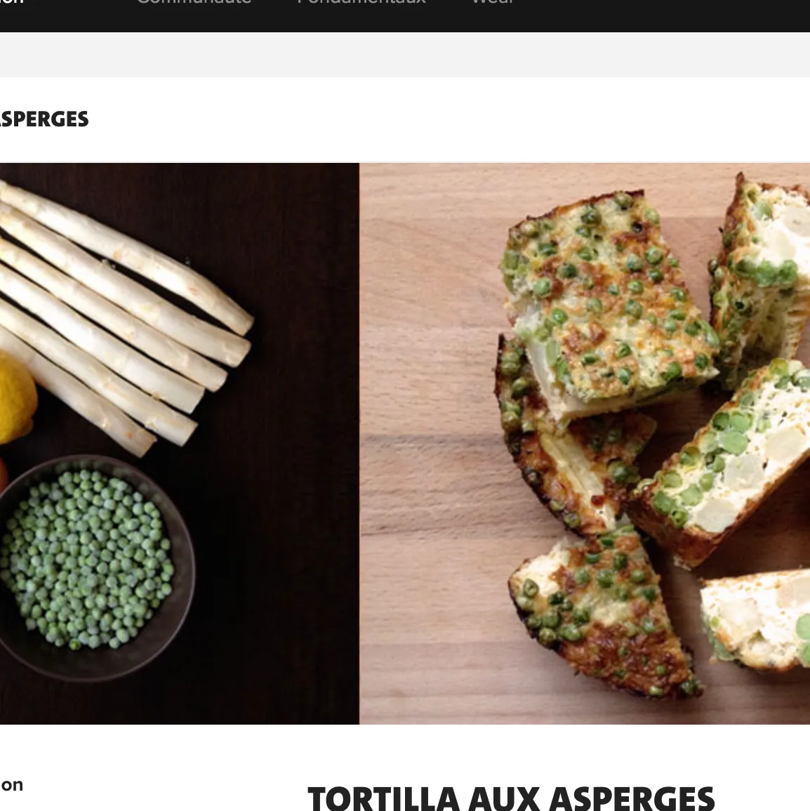 TORTILLA AUX ASPERGES